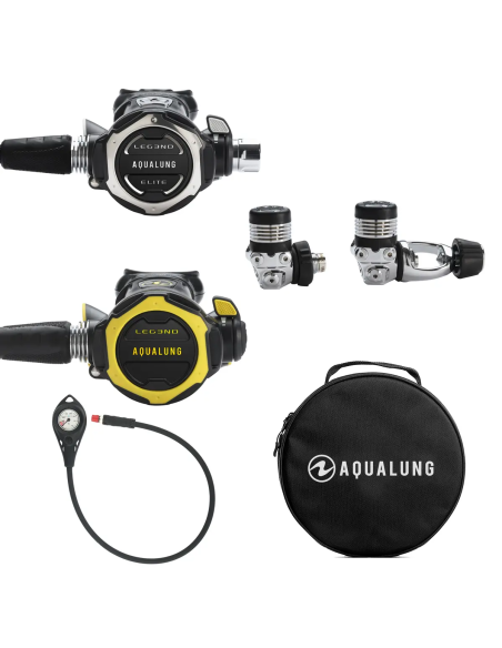 Conjunto Regulador Leg3nd Elite + Octopus + Manómetro + Saco Aqualung | AquaSport