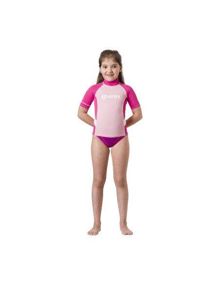 Rash Guard Manga Curta Júnior Rapariga Mares | AquaSport
