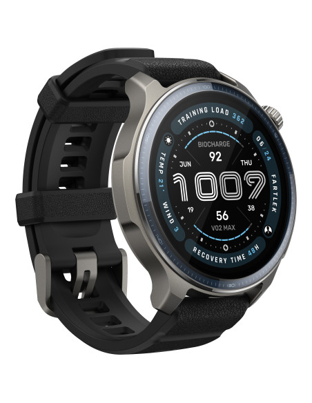 Amazfit Balance 2 3,81 cm (1.5") AMOLED Digital 480 x 480 pixels Ecrã táctil Cinzento Wi-Fi GPS