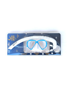 Conjunto Máscara Gufo + Tubo Las Vegas Branco/Azul